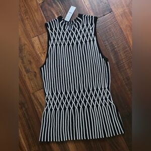 NWT Black and White Sleeveless Dress